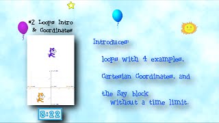 Programming 4 Kids in Scratch 2: Show #2 of 27 - Loops and Cartesian Coordinates