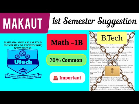 Mathematics IB 1st semester suggestion #makaut