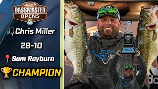 Chris Miller wins Bassmaster OPEN on Sam Rayburn with 28 pounds, 10 ounces