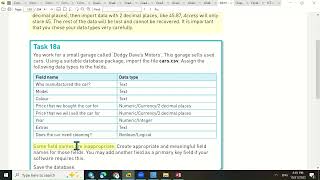 ICT Practical - IGCSE - Chapter 18- Task18a