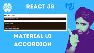 React JS and Material UI Accordion - Easy Tutorial for beginners