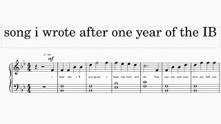 song i wrote instead of my IB extended essay