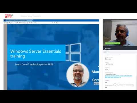 Certification Guru : Windows Server basics/essentials free training (webinar May 2020)