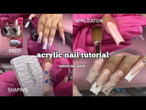 simple & easy to understand ACRYLIC NAIL TUTORIAL ♡ | watch me work