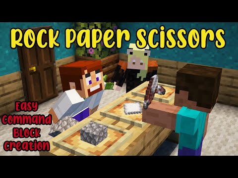 How to Build Rock Paper Scissors in Minecraft Bedrock with Command Blocks!