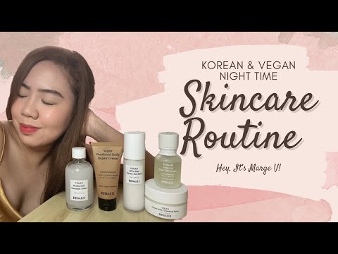 KOREAN & VEGAN NIGHT TIME SKINCARE ROUTINE | BIDALLI 100% VEGAN
