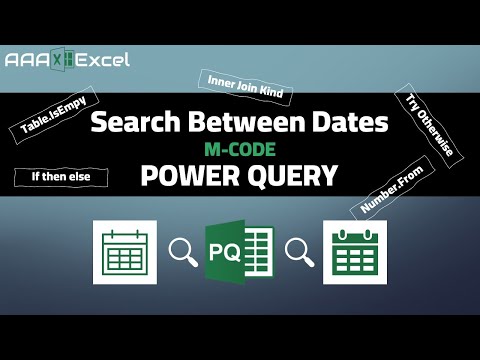 Power Query | Search between 2 dates | Merge Queries | Inner Join Kind | Create Dates List