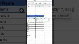 Unlock hidden text in Excel with FIND & LEFT. #tutorial #exceldataanalytics #foryou