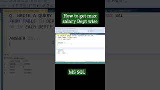 MSSQL #sqlserver #mssql #sql #sqlbasics #interview #msbi