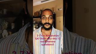Must-Know Interview Qs for Automation Testers | 2–7 Yrs Experience💥