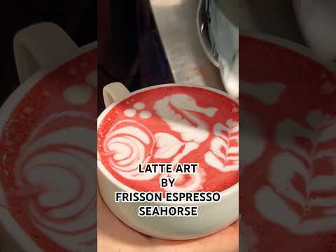 🛑 when in #nyc #frissonespresso is the #coffeeshop 2 visit #timessquare #seahorse #latteart #nycart