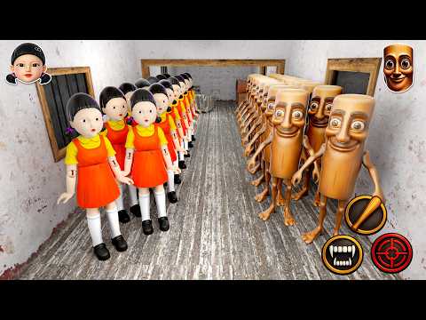 Squid Game Army vs Tung Tung Sahur Army | 3D Animation Story