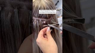 How to install silicone beads for hybrid weft hair extensions #hairextensions