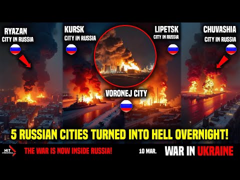 Revenge Day: Ukraine Bombed 5 Russian Cities at the Same Time in a Single Night! Mayhem in Kremlin!