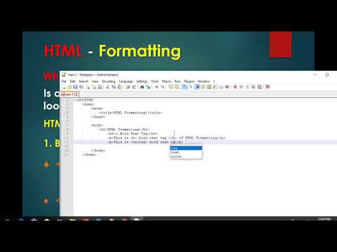 HTML Tutorial for Beginners   04   HTML Formatting