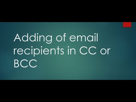 How to add email recipient in CC or BCC in ServiceNow