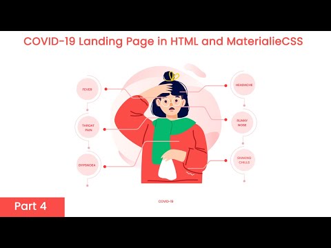 How to make landing page in HTML, CSS with MaterializeCSS | COVID-19 Landing Page Tutorial (Part-4)