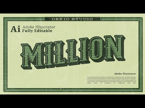 Create a Fully Editable Vintage Money Dollar Text Effect in Adobe Illustrator