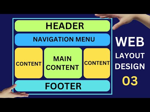 How to create Web Layout Design in HTML CSS | Part 03 | Website Layout Design Tutorial in Hindi-Urdu