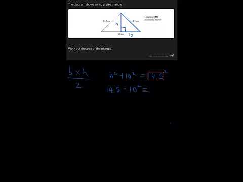 4 Mark GCSE Pythagoras Question EASY MARKS!  #gcsemath #maths #geometry #Pythagoras