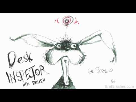 Drawing with "Desk inspector" the Photoshop ink brush