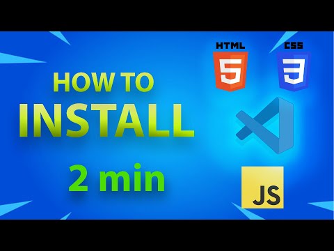 How to install Visual Studio Code JAVASCRIPT CSS HTML all in 2 min