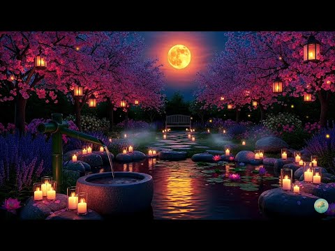 Moonlight Reflections 🌕 Soft Piano & Water Sounds for Deep Sleep & Healing