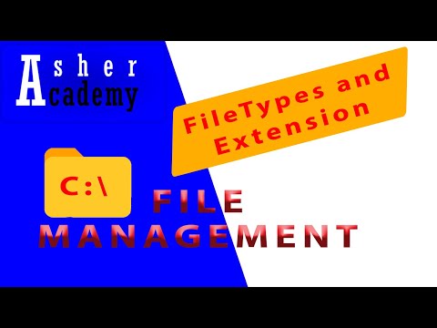 File Types and extensions