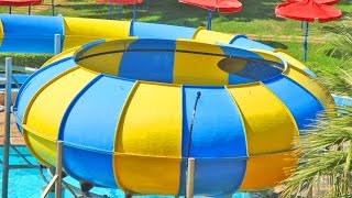 Watercity Crete - Waterpark Anopolis - Funny Body Slide Cyclone - Water Slide Onride