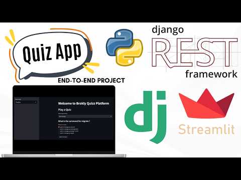 Build a Quiz App with Django Rest Framework & Streamlit | Beginner-Friendly Tutorial | Brokly Master