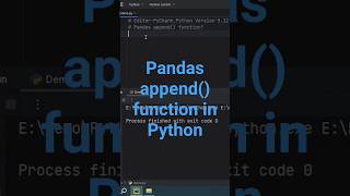 Pandas append function in Python #youtubeshorts #shorts