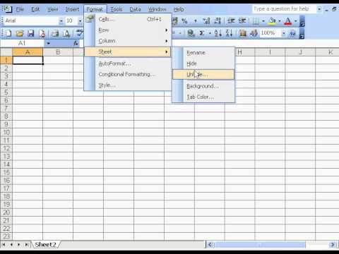 Excel: Sheets Hide-UnHide