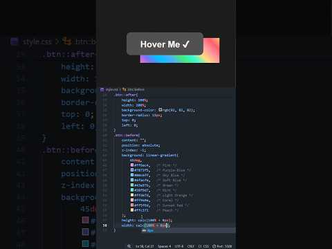 Button Animation Using HTML & CSS #100daysofcode #buttondesigns #buttonhoveranimation