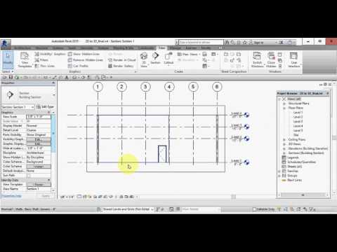 How to Convert 3D grid to 2D in revit