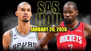 San Antonio Spurs vs Houston Rockets Full Game Highlights – January 20, 2026 | NBA Season