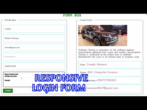 Awesome Contact Form Using HTML & CSS,  Responsive Login Form,  Responsive Sign in Form 2023 Update.
