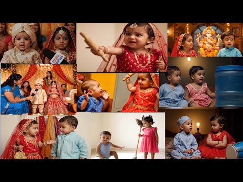 Indian Shadi fun comedy | A newborn got married | Hilarious funny video #newborn #aiarts #shadi