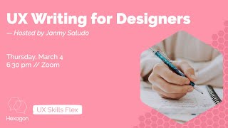 UX Skills Flex: UX Writing for Designers
