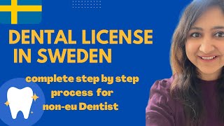 How to Work as a Dentist in Sweden 🇸🇪 Step by step process | Indian  Non- Eu Dentist in Sweden