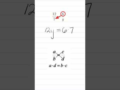 How to Solve Proportions Using Cross Multiplication | Proportions - #Shorts #fractions #maths #math