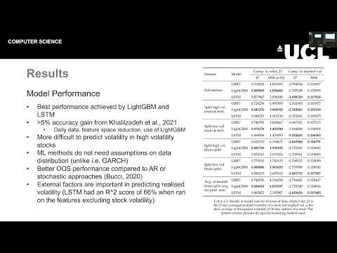 Machine learning for daily realised volatility prediction - Alexandra Gkolia