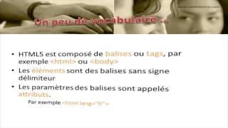 Vocabulaire HTML5 et CSS3