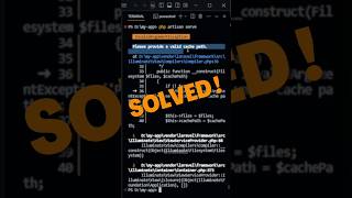 Quick Solution: Please provide a valid cache path error in Laravel #laravel  #codingshorts