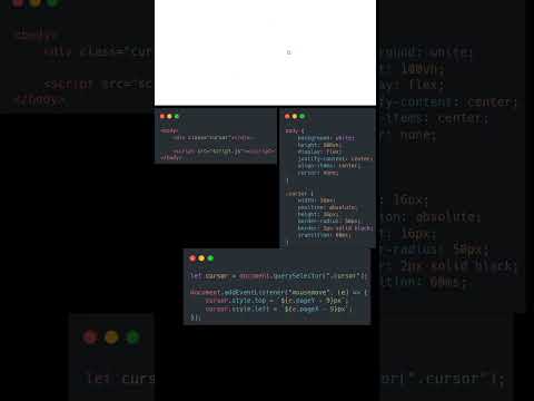 Custom cursor easily in html, css and javascript #shorts #javascript #html #coding #css