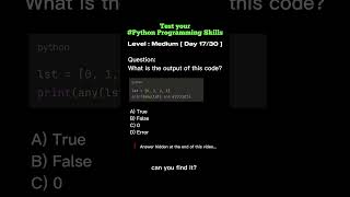 Day 17 Think you know Python programming? Test your knowledge with this MCQ!  @5minutesprogramming
