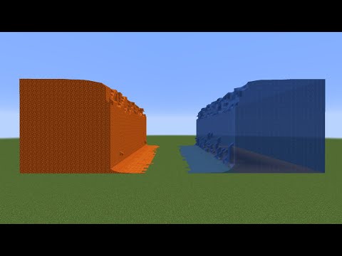 Minecraft realistic water vs realistic lava