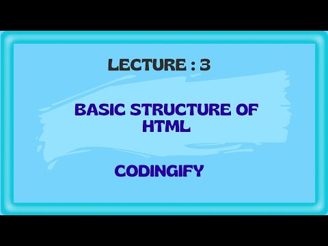 Basic Structure of HTML | Lecture-3