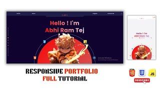 How to Make a Responsive Modern Portfolio Website | Html CSS JS Beginners To Advanced Full Tutorial