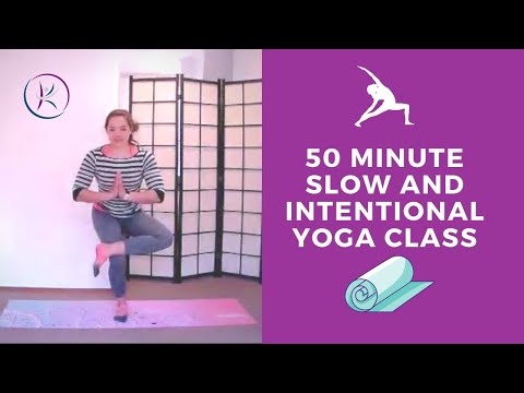 Slow, intentional follow-along Yoga class | Beginner 50 minute stretch