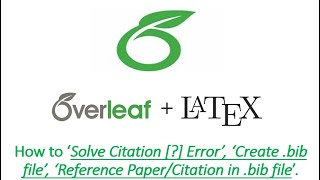 Ltext Citation Error| How to Use Reference| Citation and BibTex in LaTex| Overleaf| ShareLatex|
